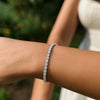 Sterling Silver Rhodium Plated CZ Tennis Bracelet (3.30 mm), view 5