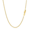 14k Yellow Gold Round Cable Link Chain (1.9 mm)