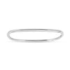 Sterling Silver Rhodium Plated Square Slip On Bangle (3.00 mm), view 2