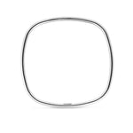 Sterling Silver Rhodium Plated Square Slip On Bangle (3.00 mm), view 3
