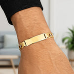 14K Yellow Gold Pave Curb ID Bracelet (11.00 mm), view 3