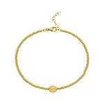 14K Yellow Gold Virgin Mary Bracelet, view 2