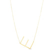 14K Yellow Gold Yours Truly Large Initial E Necklace