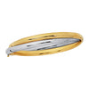 14K Two Tone Gold Interlocked Bangle, view 2
