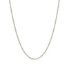 18k White Gold Diamond Cut Cable Link Chain (1.40 mm)