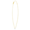 14K Yellow Gold Mini Diamond C Initial Pendant Necklace, view 2