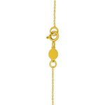 14K Yellow Gold Mini Diamond C Initial Pendant Necklace, view 4