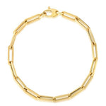 10K Yellow Gold Lite Paperclip Bracelet (4.20 mm), view 2