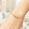 Adjustable Horseshoe Draw String Bracelet in 14K Yellow Gold, view 4