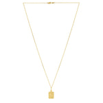 Moon and Stars Necklace in 14K Yellow Gold, view 2