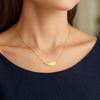 14K Yellow Gold Angel Wing Necklace, view 2