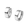 10K White Gold Snuggable Hoop Earrings, view 2