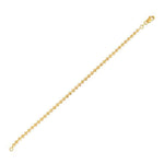 Moon Cut Bead Chain Bracelet in 14K Yellow Gold (3.00 mm)