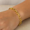 14k Yellow Gold Cable Chain Style Bracelet (6.35 mm), view 2