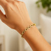 14k Yellow Gold Cable Chain Style Bracelet (6.35 mm), view 3