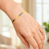 14K Yellow Gold Malachite Rectangle Links Bracelet (3.50 mm), view 5