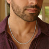Sterling Silver Rhodium Plated Oval Snake Chain (2.60 mm), view 5
