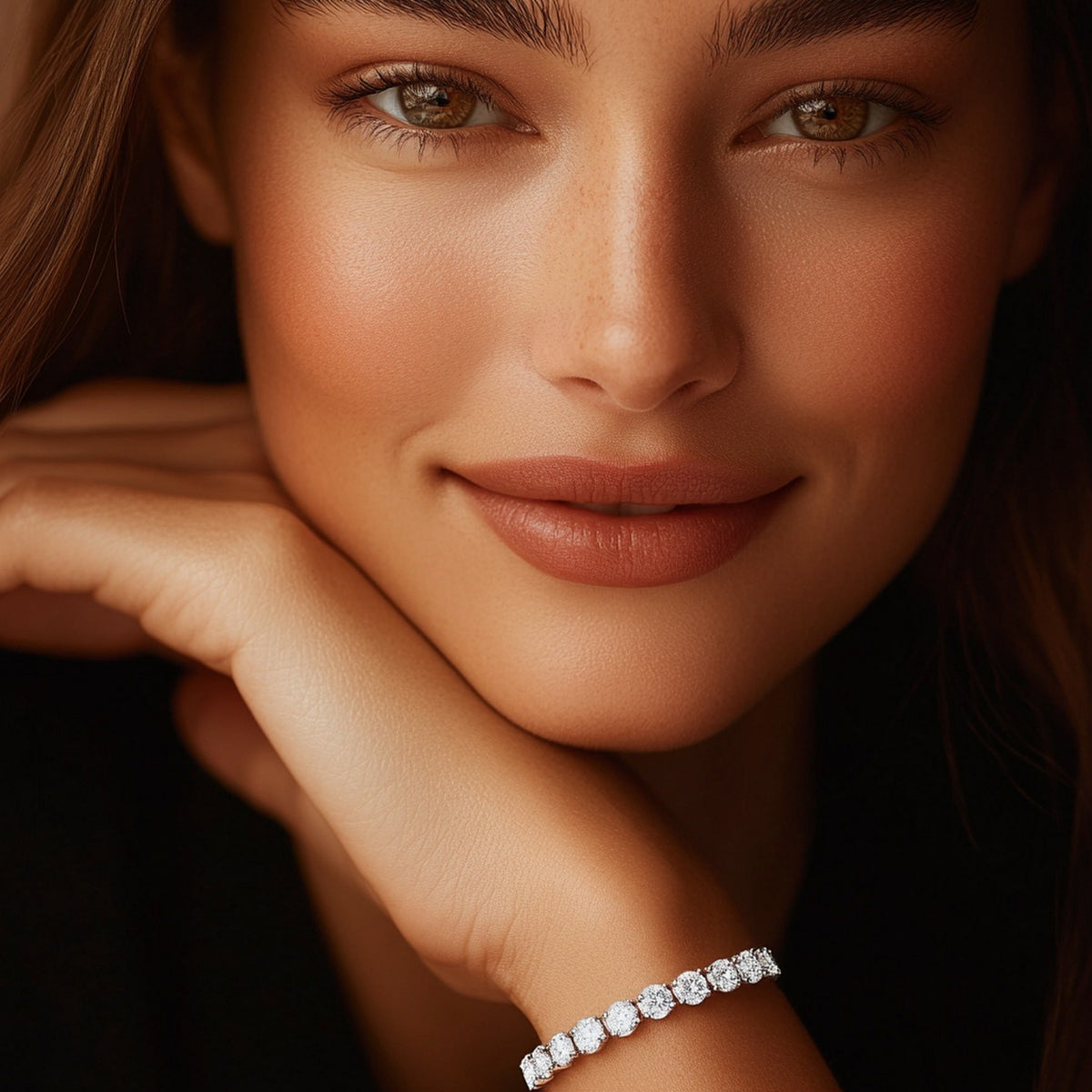Lab Grown Round Diamond Tennis Bracelet in 14K White Gold (8 cctw F/G VS2/SI1), view 5