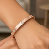 14k Rose Gold Trilogy Diamond Bangle (5.40 mm), view 5