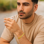 14K Yellow Gold 8 inch Mens Curb Chain Bracelet (8.00 mm), view 2