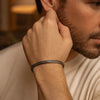 Sterling Silver Gunmetal Finish Franco Link Bracelet (4.60 mm), view 4