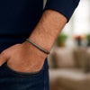 Sterling Silver Gunmetal Finish Franco Link Bracelet (4.60 mm), view 5