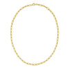 Sterling Silver Yellow Gold Plated Round Link Paperclip Chain (5.20 mm), view 2