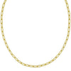 Sterling Silver Yellow Gold Plated Round Link Paperclip Chain (5.20 mm), view 3