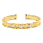Two Toned Pallina Cuff Bangle in 14K Gold (9.00 mm), view 2