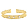 Two Toned Pallina Cuff Bangle in 14K Gold (9.00 mm), view 2