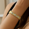 Two Toned Pallina Cuff Bangle in 14K Gold (9.00 mm), view 3