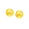 14K Yellow Gold Round Faceted Style Stud Earrings (7.00 mm)