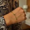 14K Yellow Gold Peridot Station Bracelet, view 5