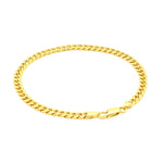 10K Yellow Gold Miami Cuban Semi Solid Bracelet (4.50 mm), view 2