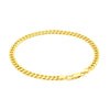 10k Yellow Gold Miami Cuban Semi Solid Bracelet (4.50 mm), view 2