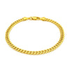 10k Yellow Gold Miami Cuban Semi Solid Bracelet (4.50 mm), view 3