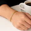 10k Yellow Gold Miami Cuban Semi Solid Bracelet (4.50 mm), view 5