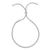Adjustable Tennis Style Bracelet with Cubic Zirconia in Sterling Silver (4.00 mm)