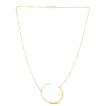 14K Yellow Gold Yours Truly Large Initial C Necklace, view 2