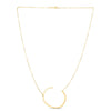 14K Yellow Gold Yours Truly Large Initial C Necklace, view 2