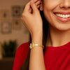 14k Yellow Gold High Polish Bar Cuff Bangle (6.00 mm), view 3