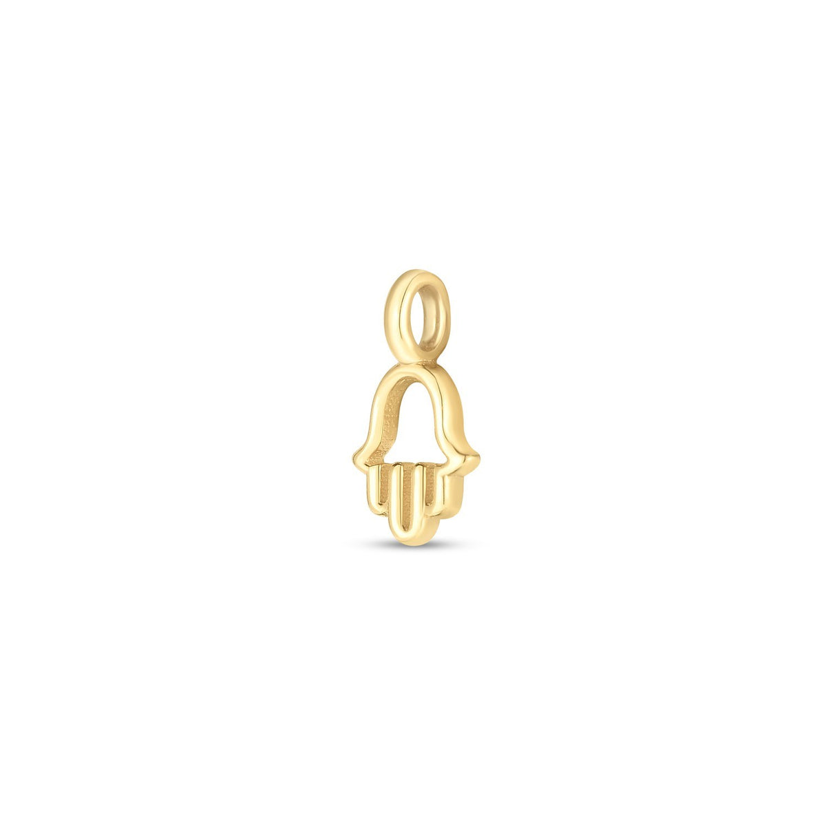 14K Yellow Gold Mini Hamsa Charm