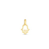 14K Yellow Gold Mini Hamsa Charm, view 2