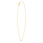 14K Yellow Gold Mini Diamond F Initial Pendant Necklace, view 2