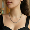 Sterling Silver Rhodium Plated Octagonal Snake Chain (2.40 mm), view 6