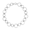 Sterling Silver Rhodium Plated Round Link Bracelet, view 2