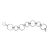 Sterling Silver Rhodium Plated Round Link Bracelet, view 3