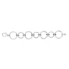 Sterling Silver Rhodium Plated Round Link Bracelet, view 4