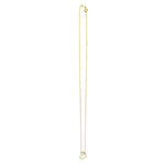 Open Heart and Pearl Necklace in 14K Yellow Gold, view 2