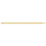 10K Yellow Gold Diamond Cut Square Link Bracelet, view 2